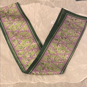 Floral Green and Purple Scarf